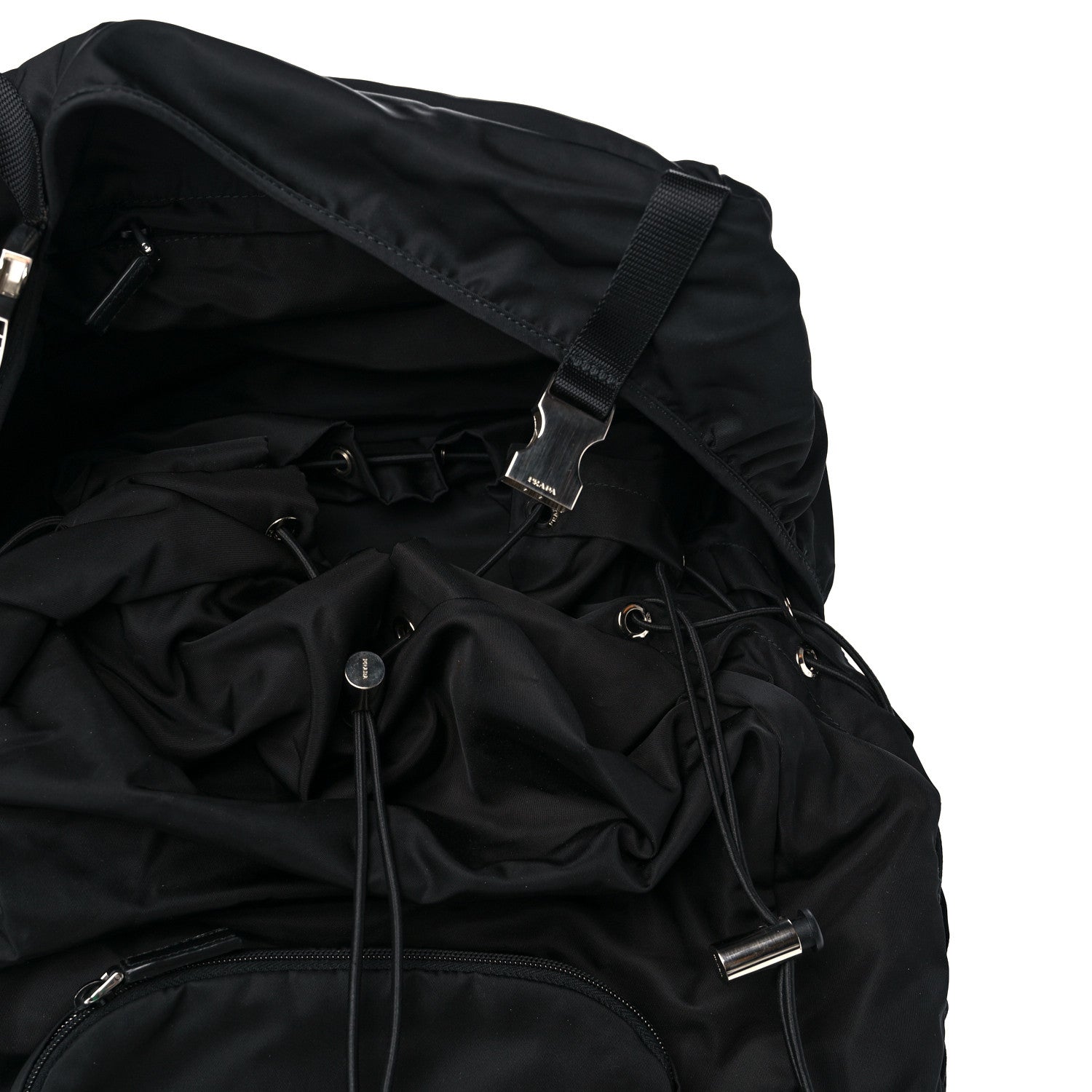 Prada Tessuto Nylon Montagna Double Buckle Backpack Black 10 of 10
