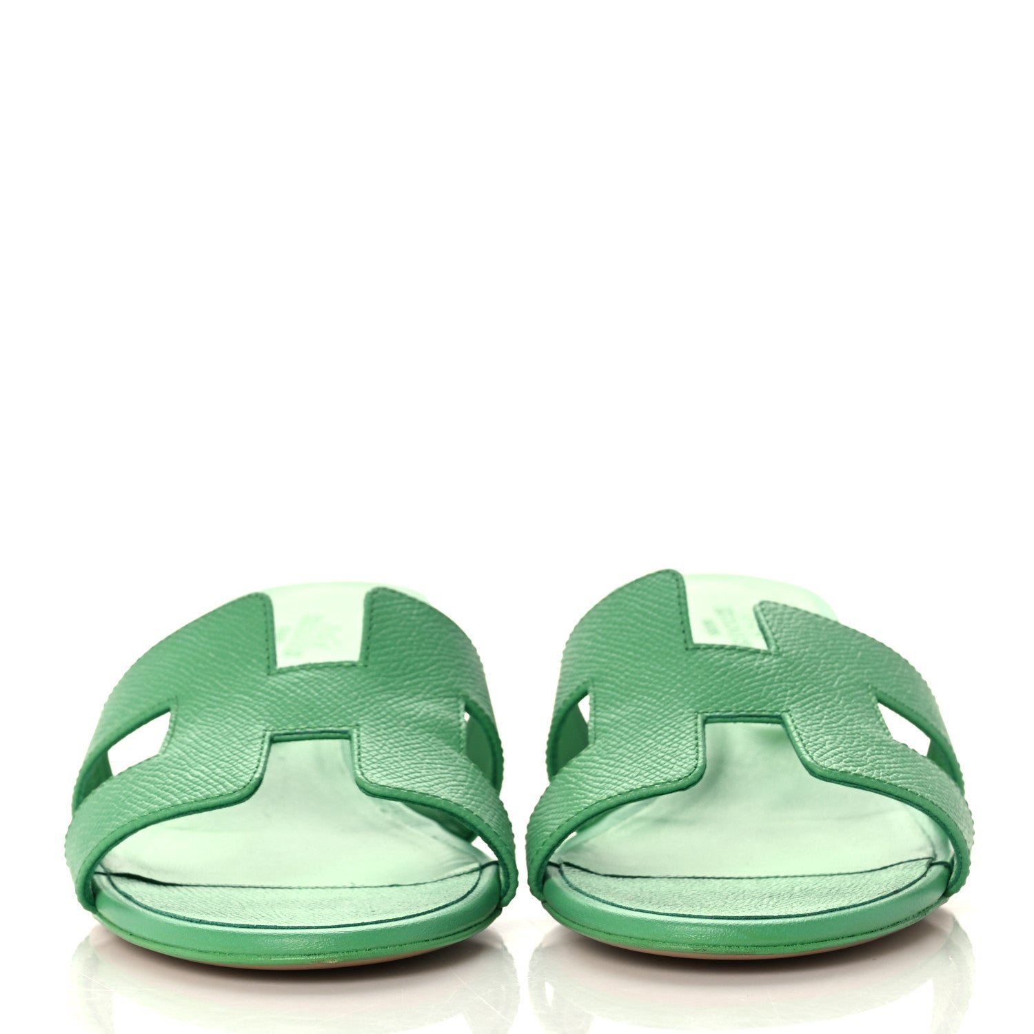 Hermes Epsom Oasis Sandals 39 Vert Pomme 2 of 9
