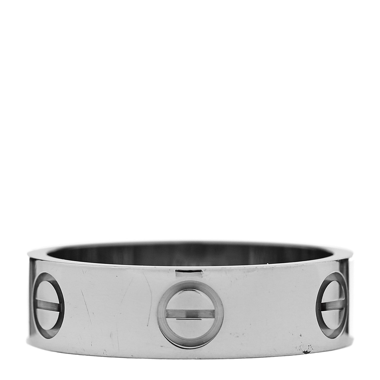 Cartier 18K White Gold 5.5mm LOVE Ring 55 7.25 3 of 7