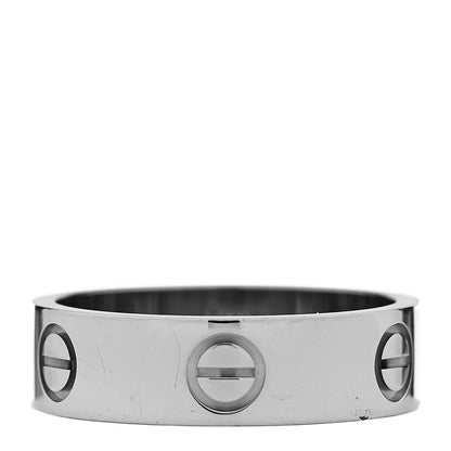 Cartier 18K White Gold 5.5mm LOVE Ring 55 7.25 3 of 7