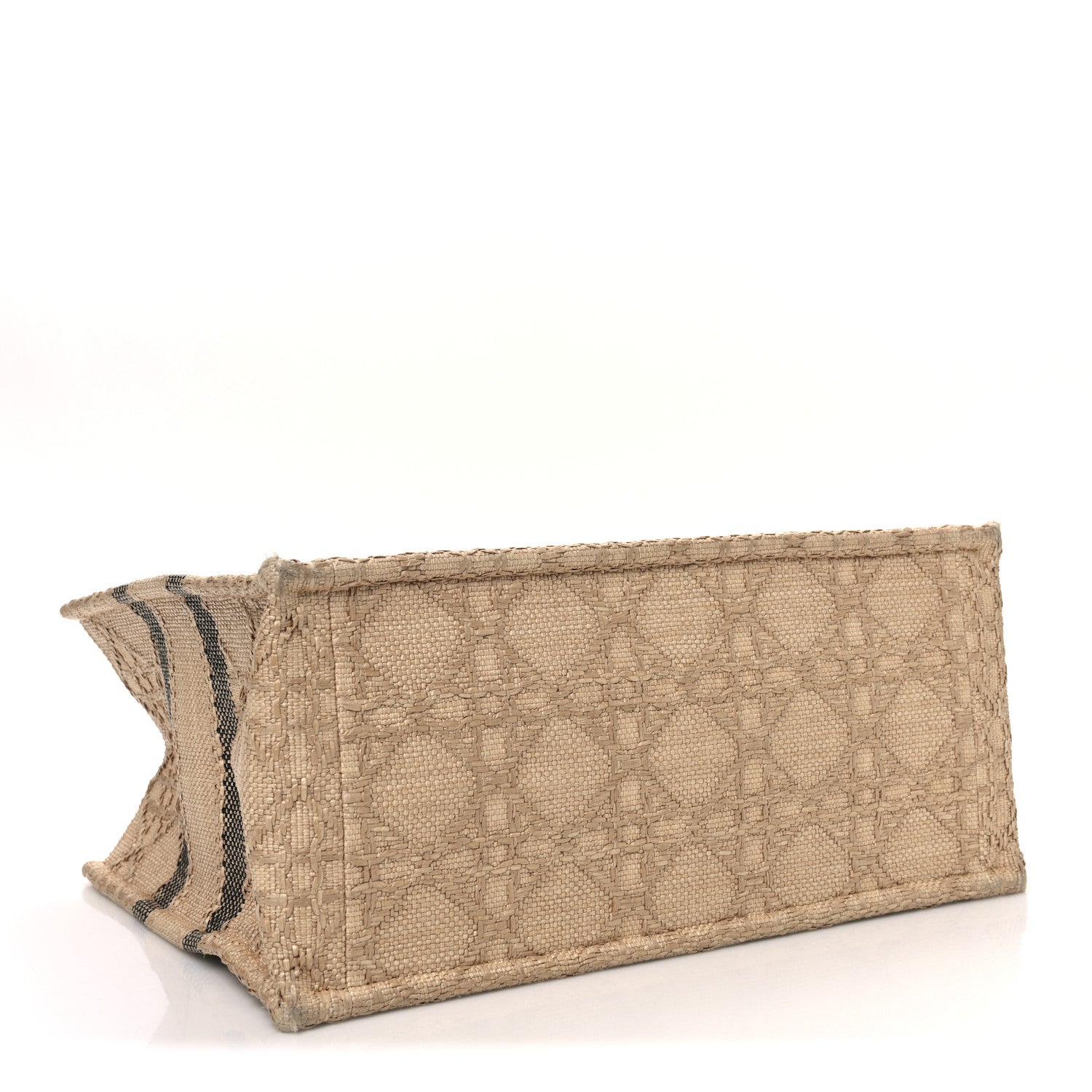 Christian Dior Raffia Cannage Medium Book Tote Natural 3 of 11