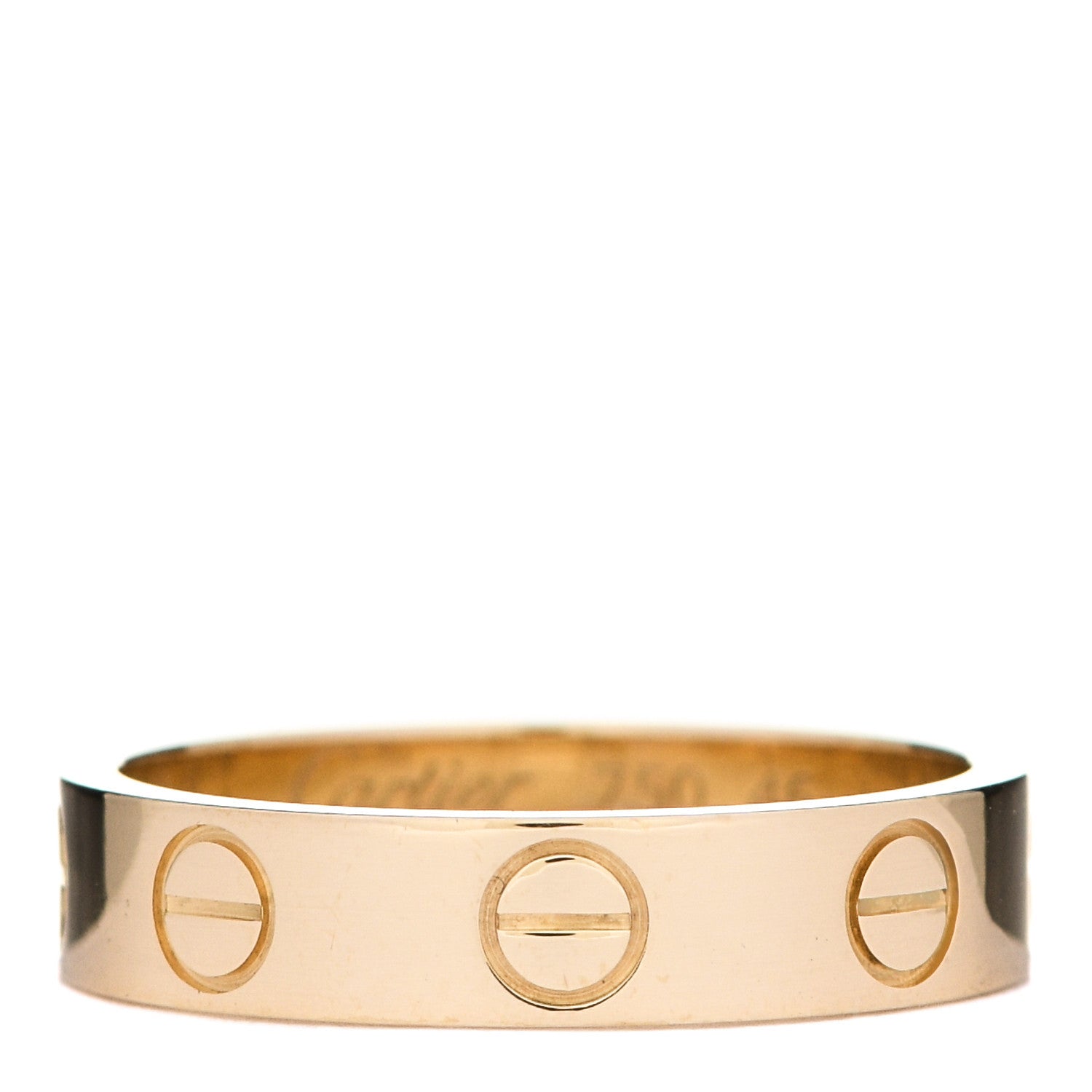 Cartier 18K Yellow Gold 3.5mm LOVE Wedding Band Ring 46 3.75 1 of 6