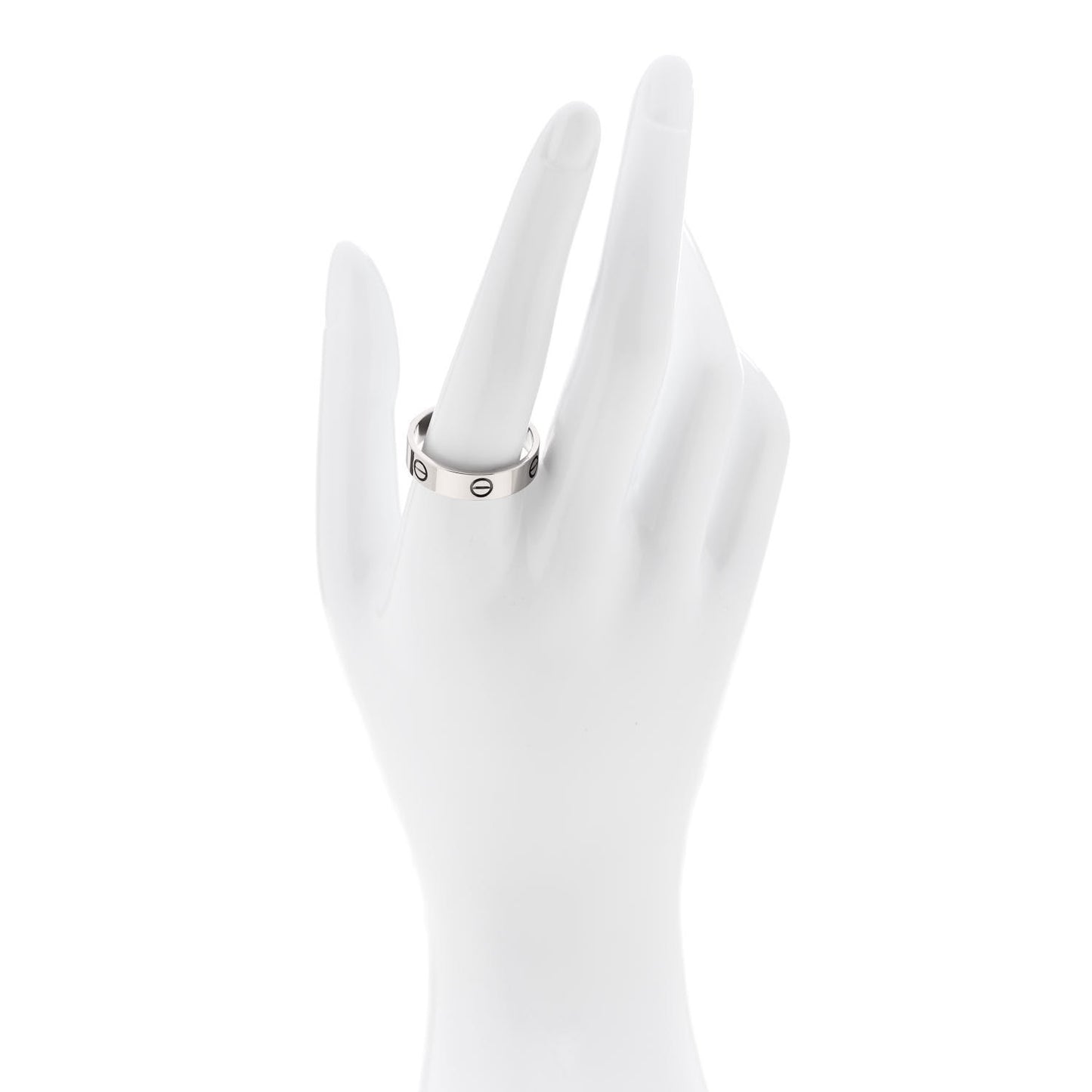 18K White Gold 5.5mm LOVE Ring 64 10.75