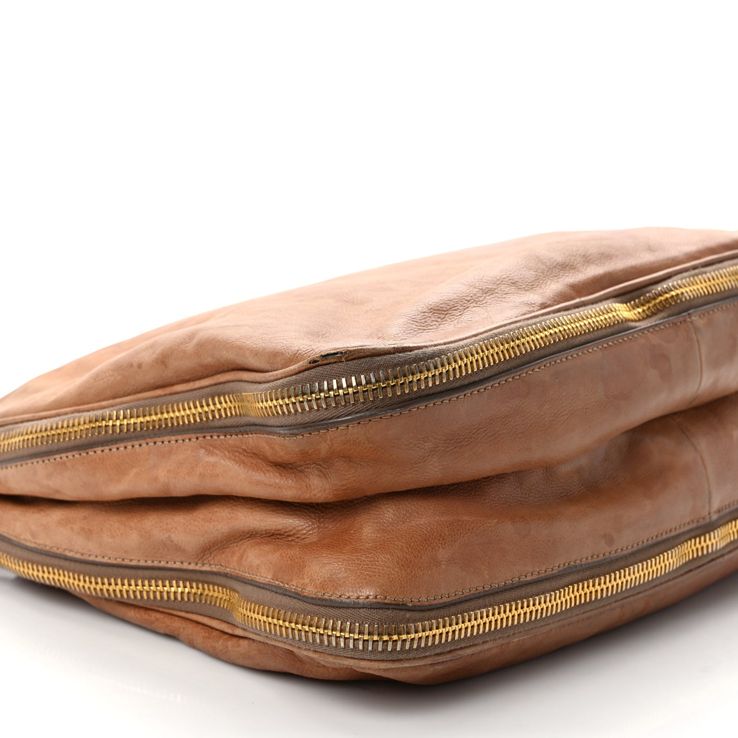 Glace Calfskin Side Zip Hobo Cammeo