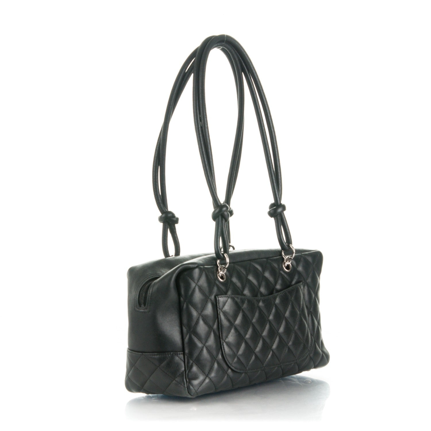 Chanel Calfskin Quilted Large Cambon Bowler Black 3 of 7