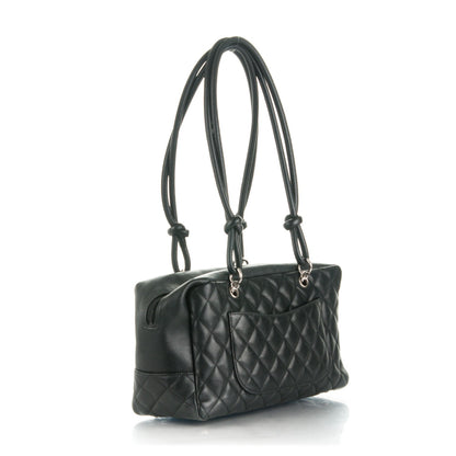 Chanel Calfskin Quilted Large Cambon Bowler Black 3 of 7