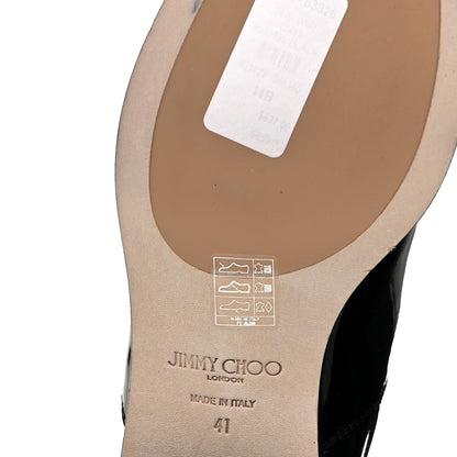 Jimmy Choo Shiny Nappa Rourke 45 Ankle Boots 41 Black 6 of 8