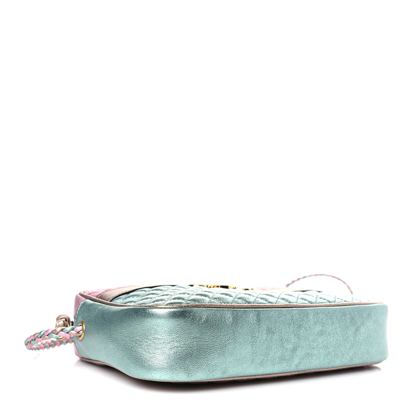 Laminated Nappa Trapuntata Small Zumi Shoulder Bag Rosa