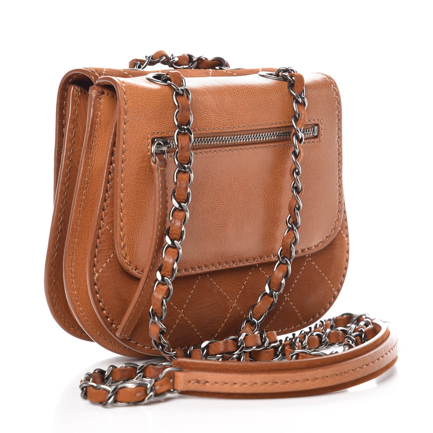 Chanel Suede Coco Twin Small Flap Marron 3 of 15