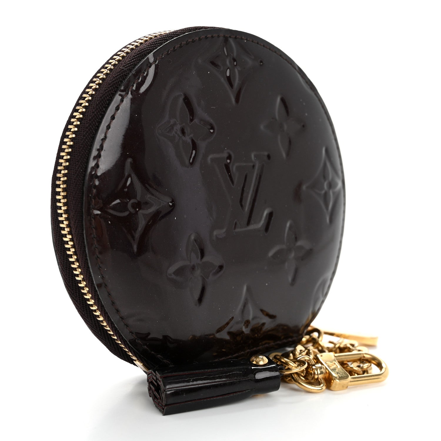 Louis Vuitton Vernis Animania Ecureuil Squirrel Round Coin Purse Amarante 3 of 11
