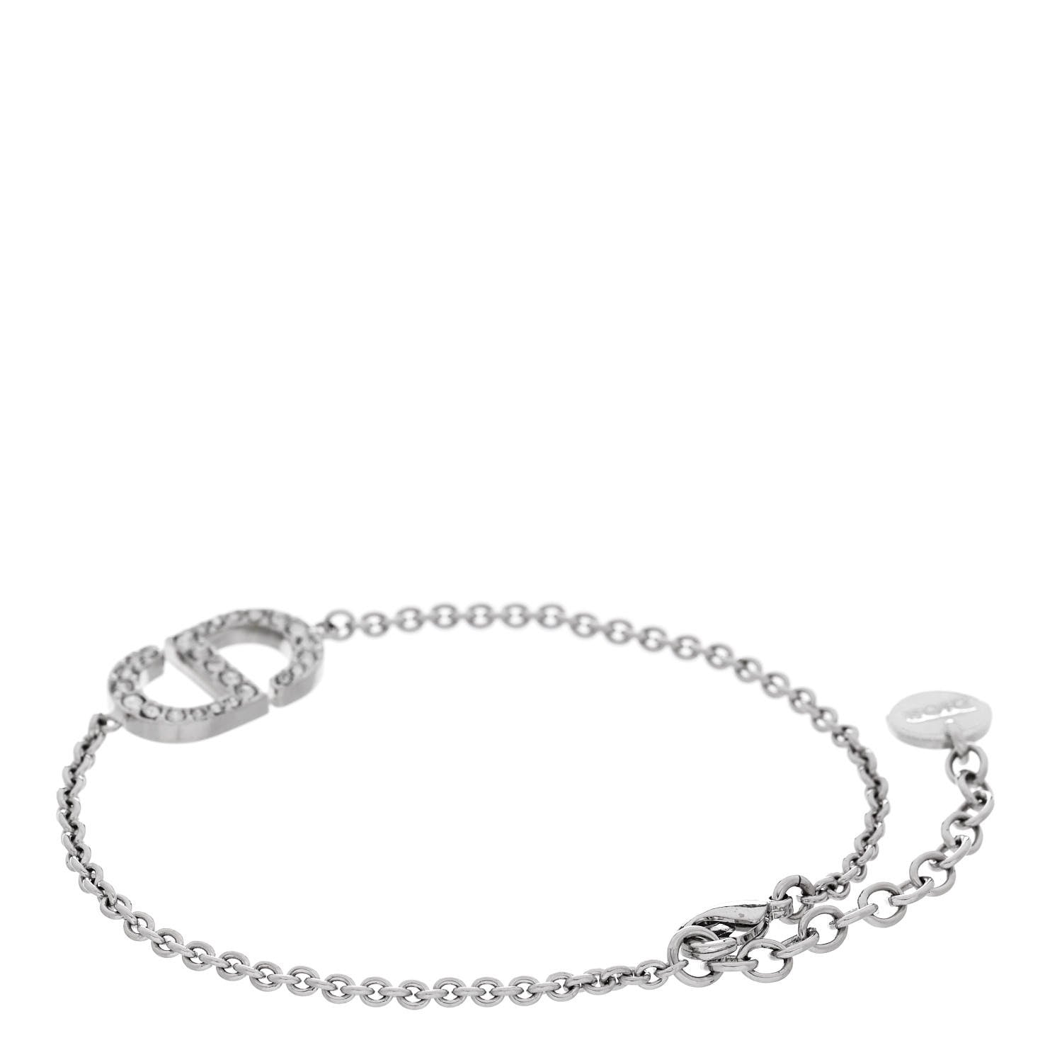Christian Dior Crystal CD Bracelet Silver 3 of 5