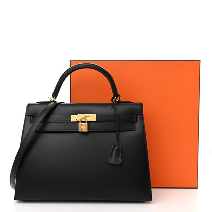 Hermes Tadelakt Kelly Sellier 32 Black 13 of 13