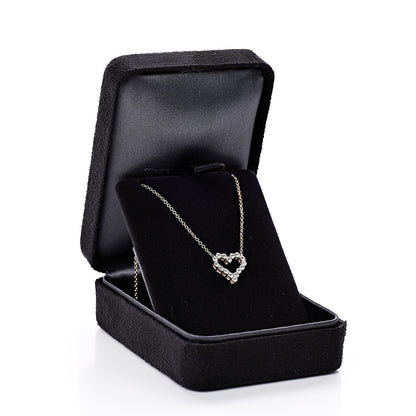 Tiffany 18K Rose Gold Diamond Mini Heart Pendant Necklace 6 of 6