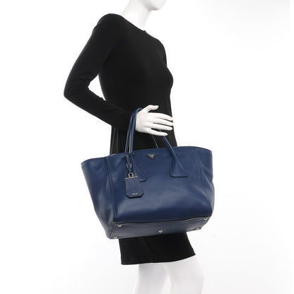 Prada Cervo Deerskin Twin Pocket Tote Bleuette 2 of 9