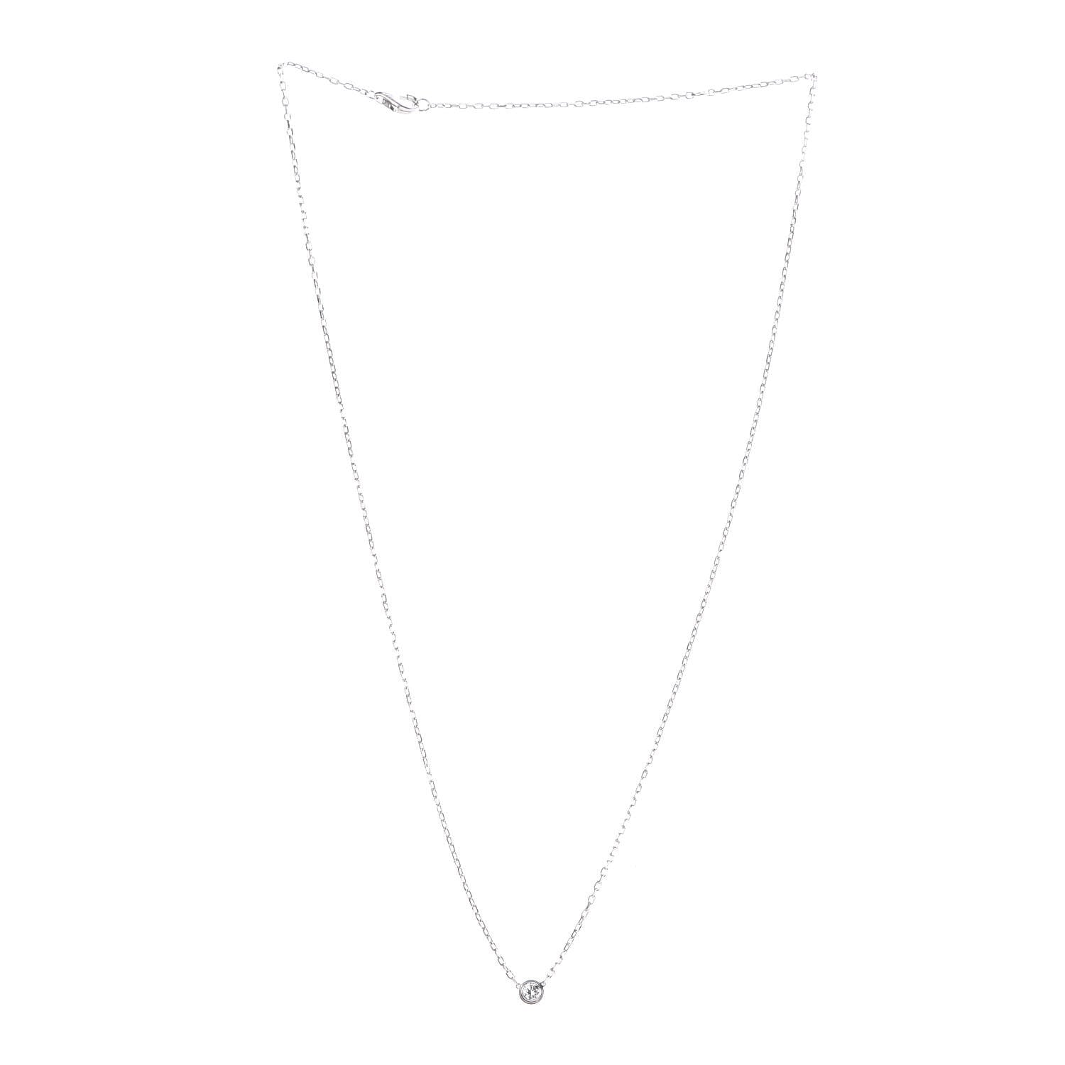 Cartier 18K White Gold Diamond SM D'Amour Pendant Necklace 3 of 6