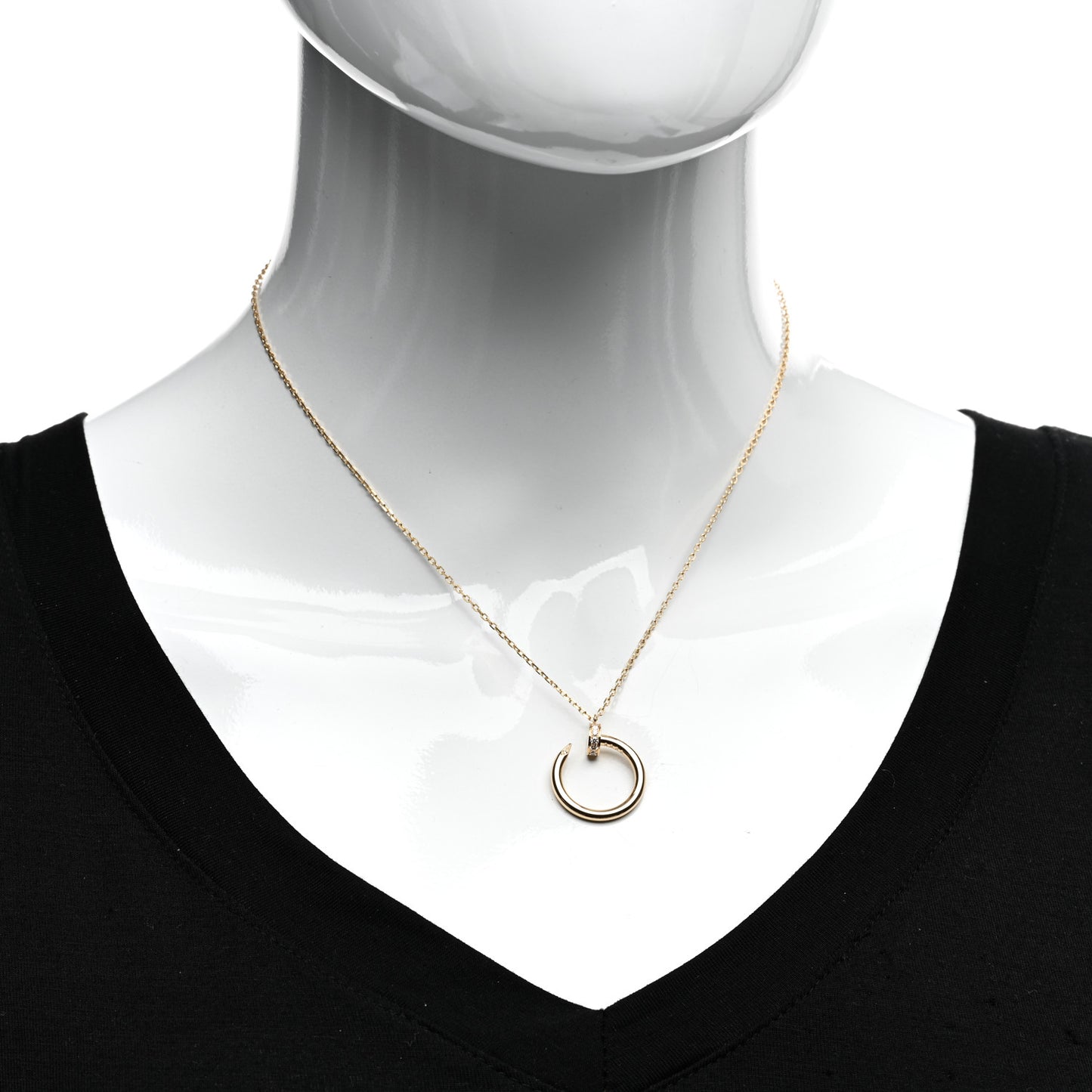 18K Yellow Gold Diamond Juste Un Clou Pendant Necklace