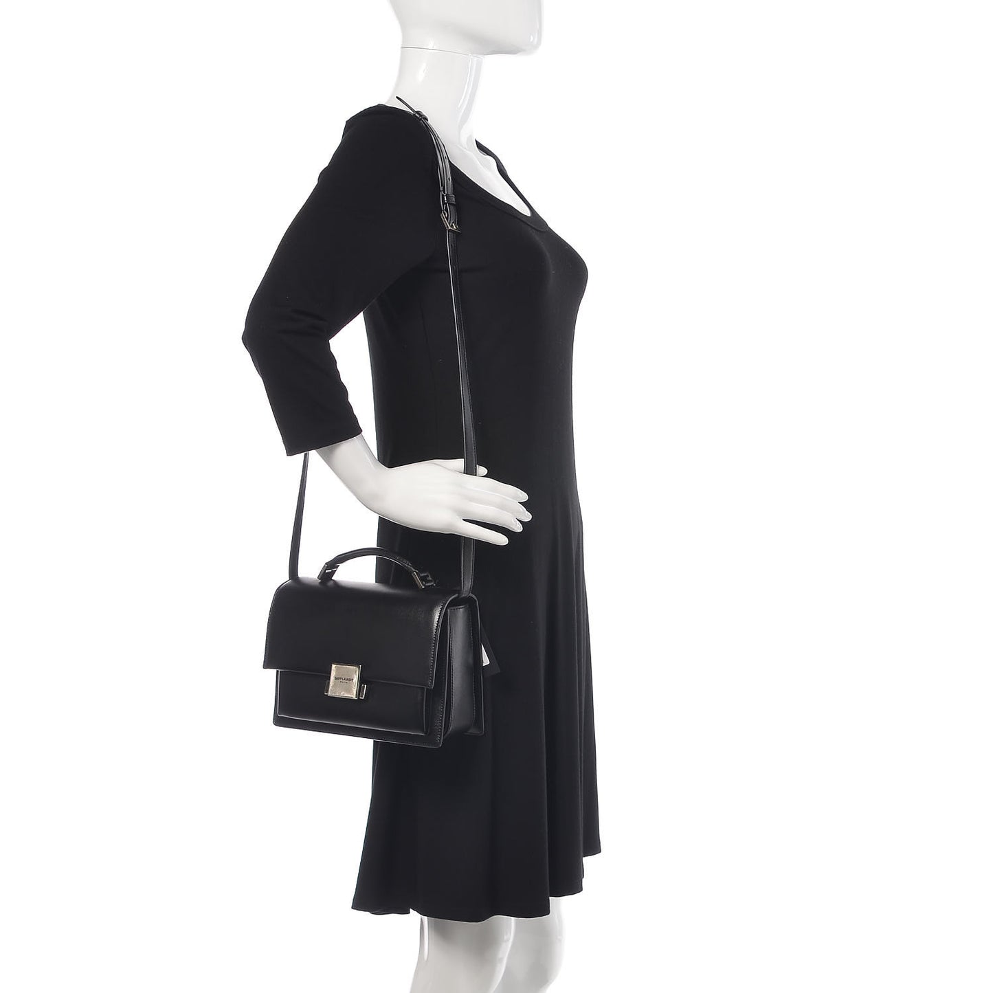 Calfskin Medium Bellechasse Satchel Black