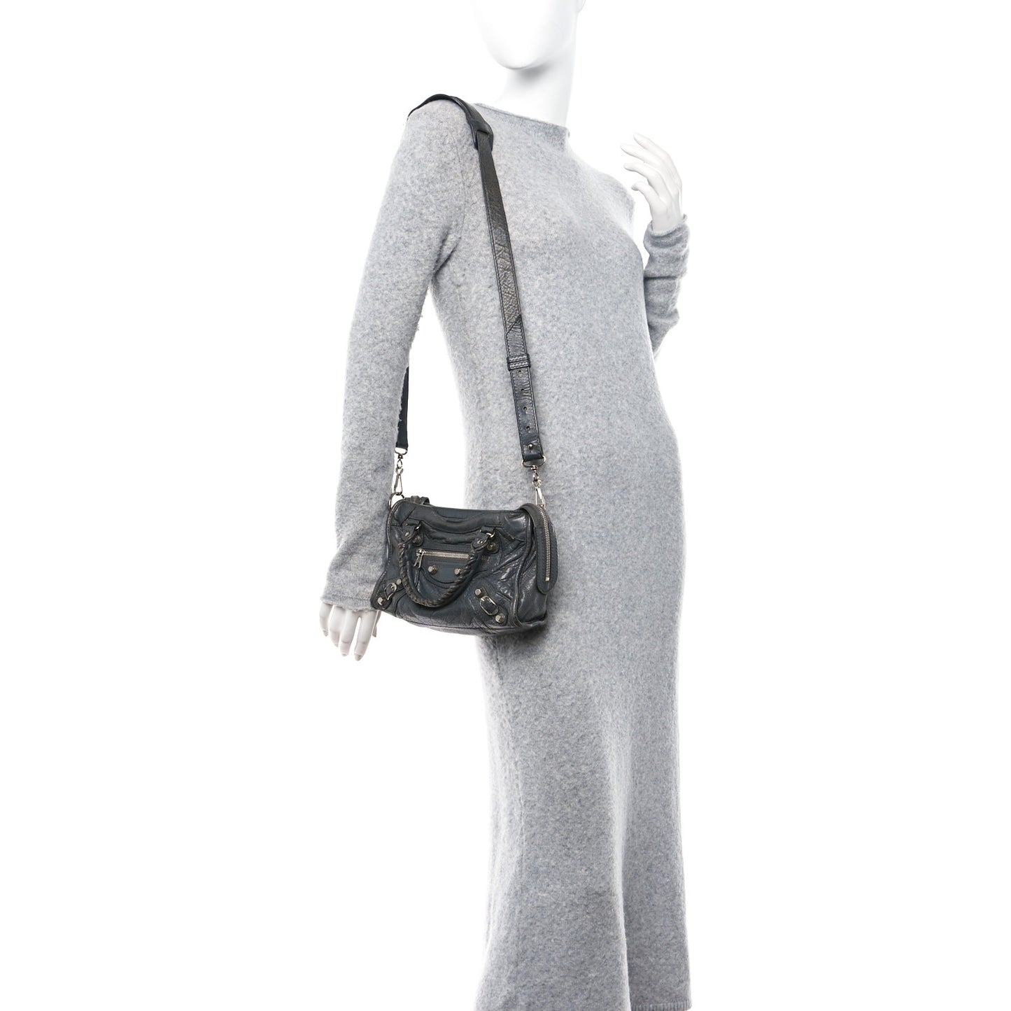 Agneau Giant 12 Silver Hardware Mini City Gris Tarmac