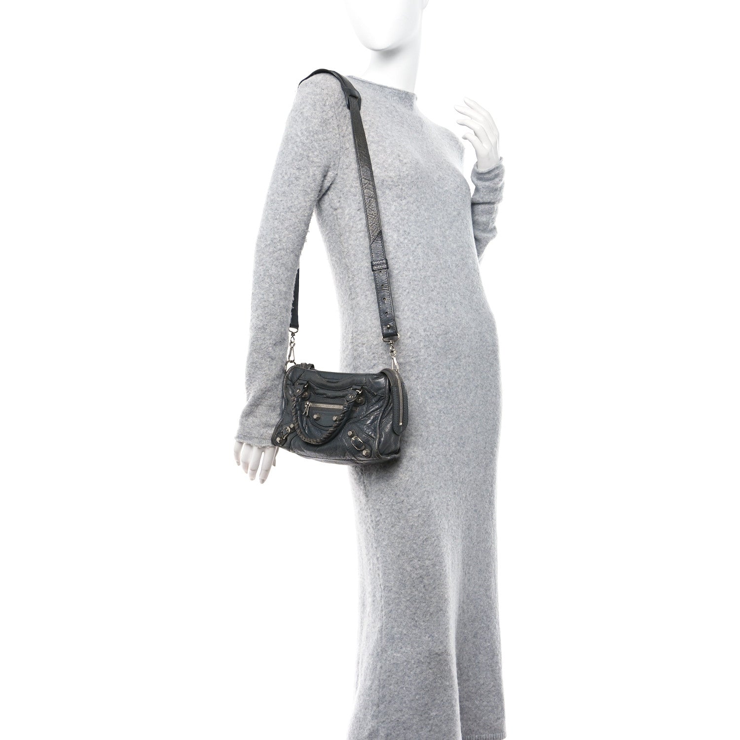 Balenciaga Agneau Giant 12 Silver Hardware Mini City Gris Tarmac 2 of 16
