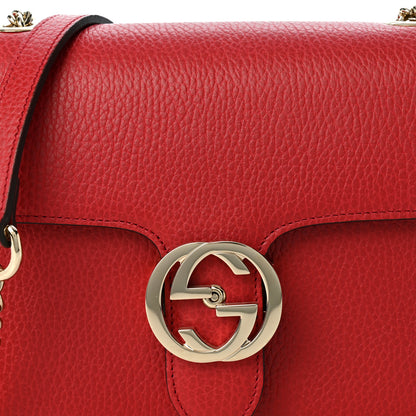 Gucci Dollar Calfskin Small Interlocking G Shoulder Bag Red 7 of 9