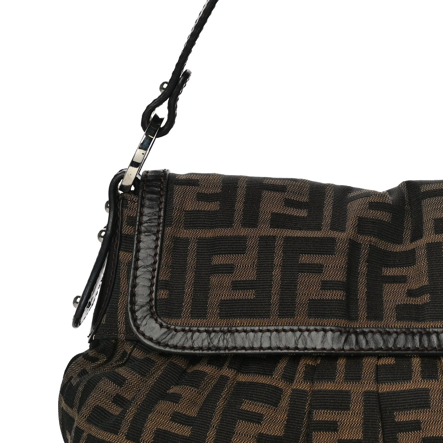 Fendi Zucca Small Chef Shoulder Bag Tobacco 7 of 12