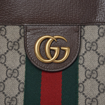 Gucci GG Supreme Monogram Web Large Ophidia Vertical Shopping Tote Brown 7 of 9