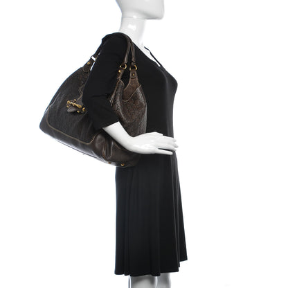 Gucci Guccissima Large New Pelham Shoulder Bag Dark Brown 2 of 9