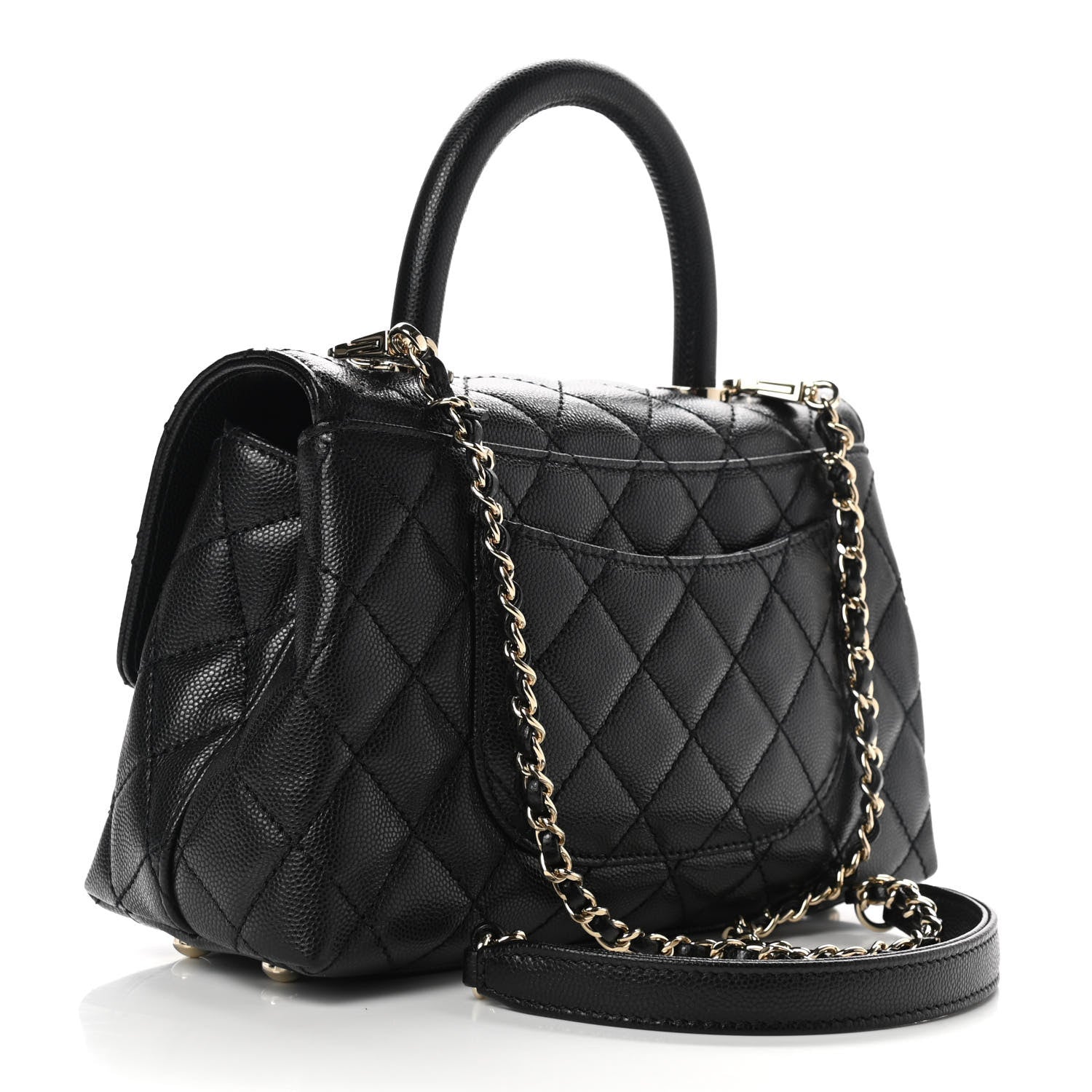 Chanel Caviar Quilted Mini Coco Handle Flap Black 3 of 9