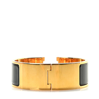Hermes Enamel Wide Clic Clac H Bracelet PM Black 2 of 4