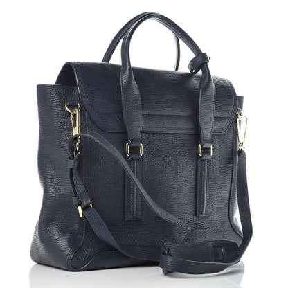 3.1 Phillip Lim 3.1 Textured Calfskin Large Pashli Satchel Ink 4 of 10