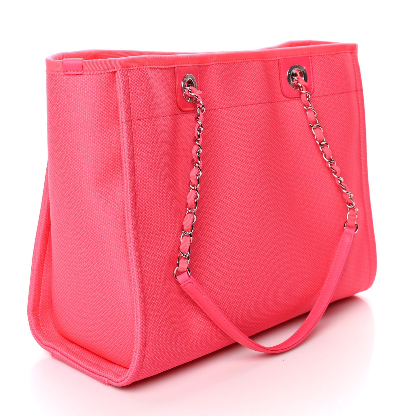 Mixed Fibers Small Deauville Tote Pink Orange