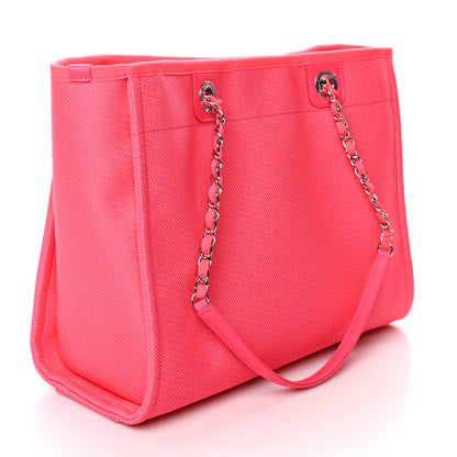 Chanel Mixed Fibers Small Deauville Tote Pink Orange 3 of 10