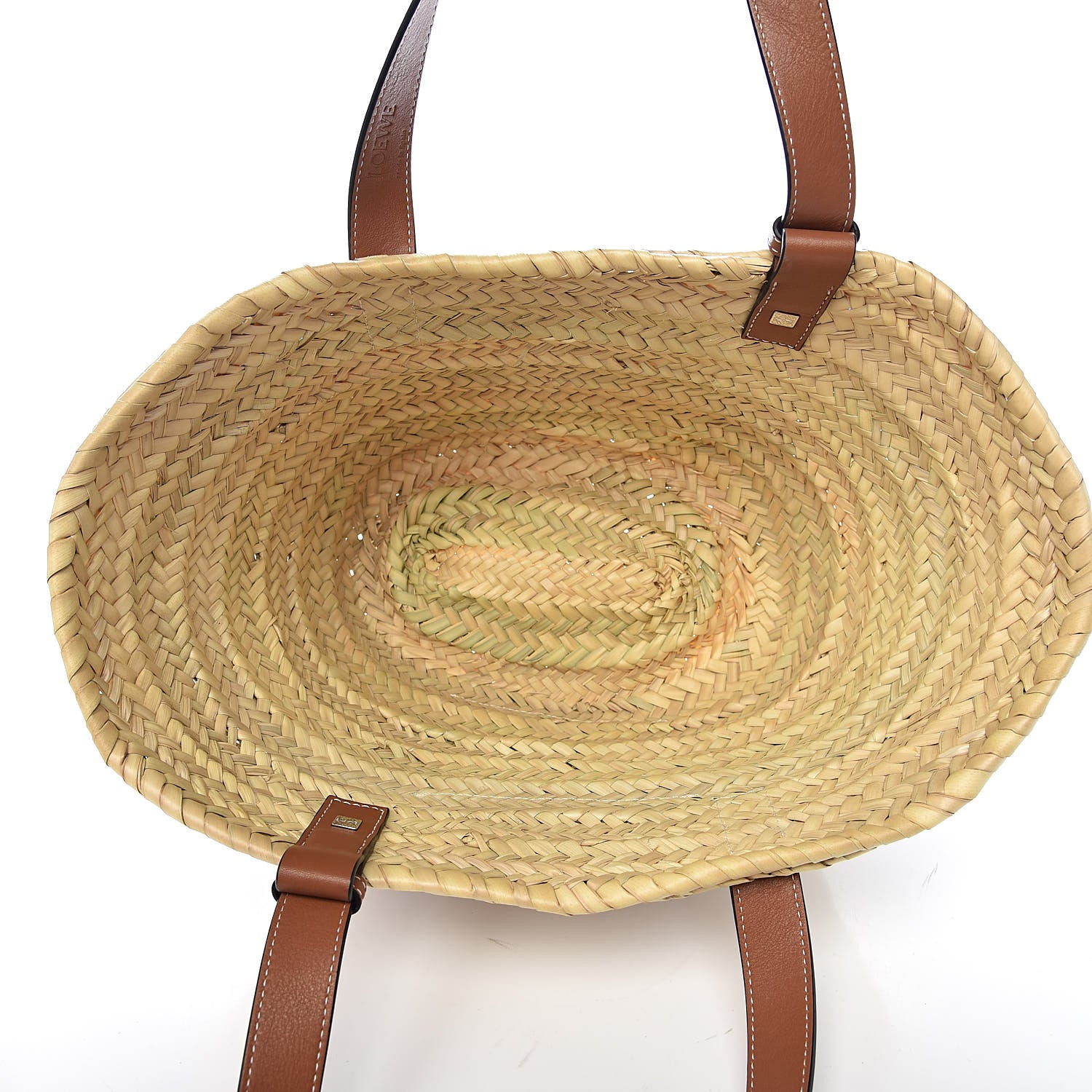 Loewe Raffia Basket Tote Bag Natural Tan 5 of 9