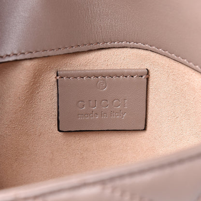 Gucci Calfskin Matelasse Super Mini GG Marmont Shoulder Bag Porcelain Rose 6 of 9