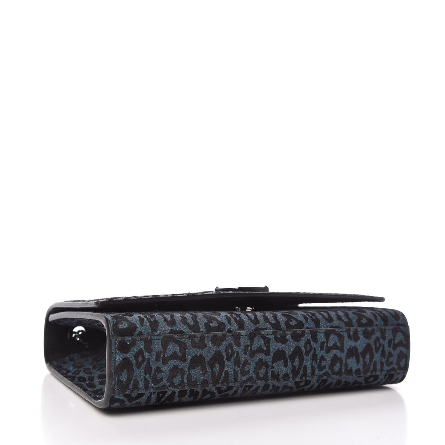 Glitter Leopard Small Monogram Kate Satchel Blue