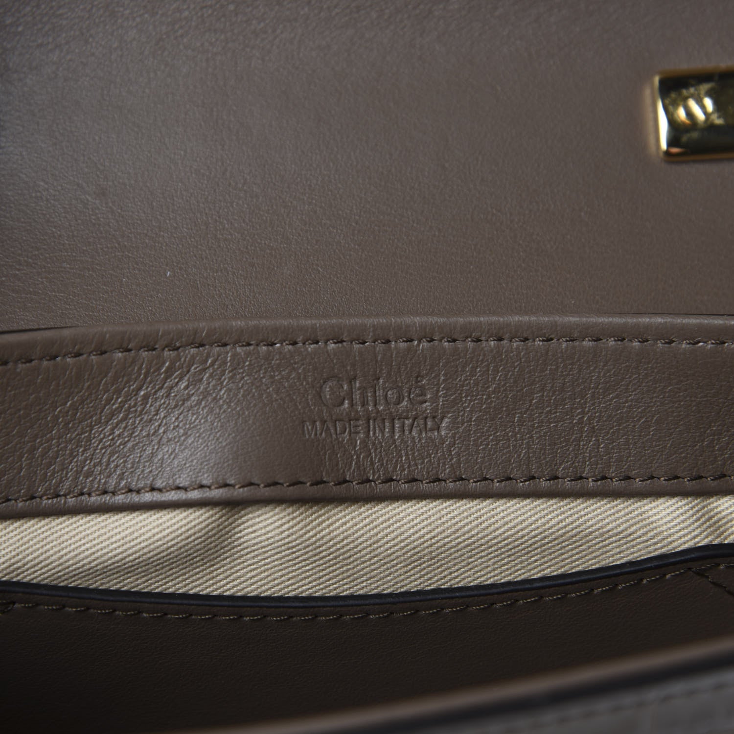 Chloe Calfskin Crocodile Embossed Mini C Bag Army Green 8 of 10