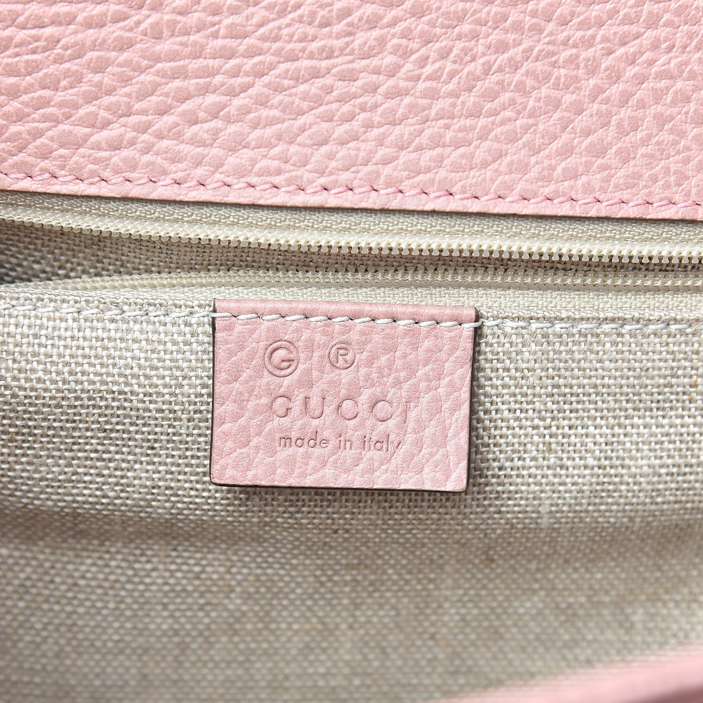 Dollar Calfskin Interlocking G Shoulder Bag Soft Pink
