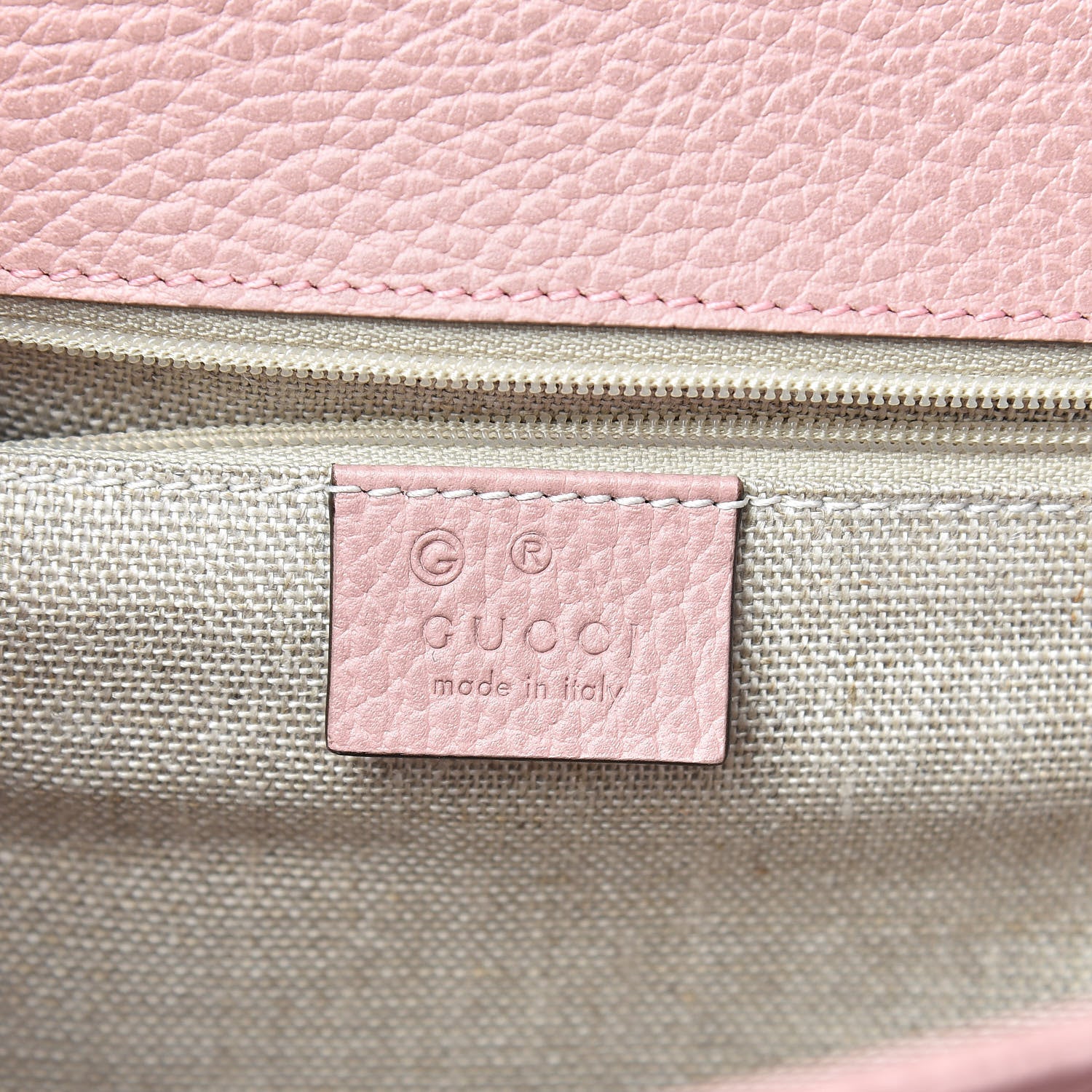 Gucci Dollar Calfskin Interlocking G Shoulder Bag Soft Pink 6 of 10