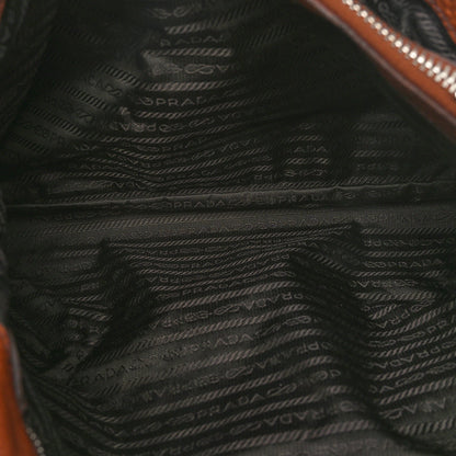Prada Vitello Daino Buckle Shoulder Bag Tabacco 5 of 10