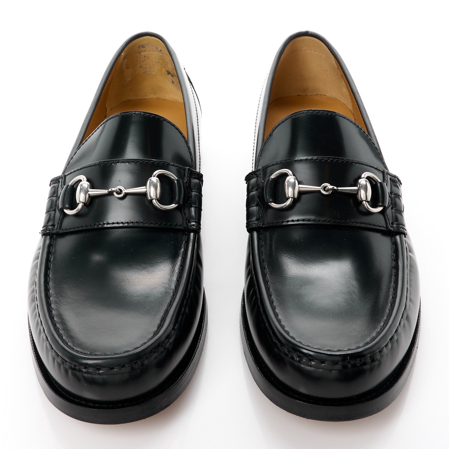 Gucci Mandala Goatskin Mens Horsebit Loafers 10 Black 2 of 11