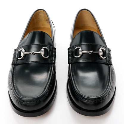 Gucci Mandala Goatskin Mens Horsebit Loafers 10 Black 2 of 11