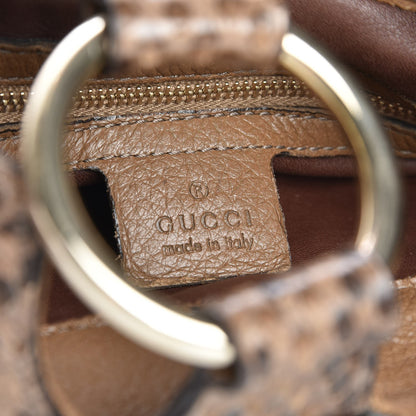 Gucci Python Medium G Wave Shoulder Bag Caramel 7 of 8