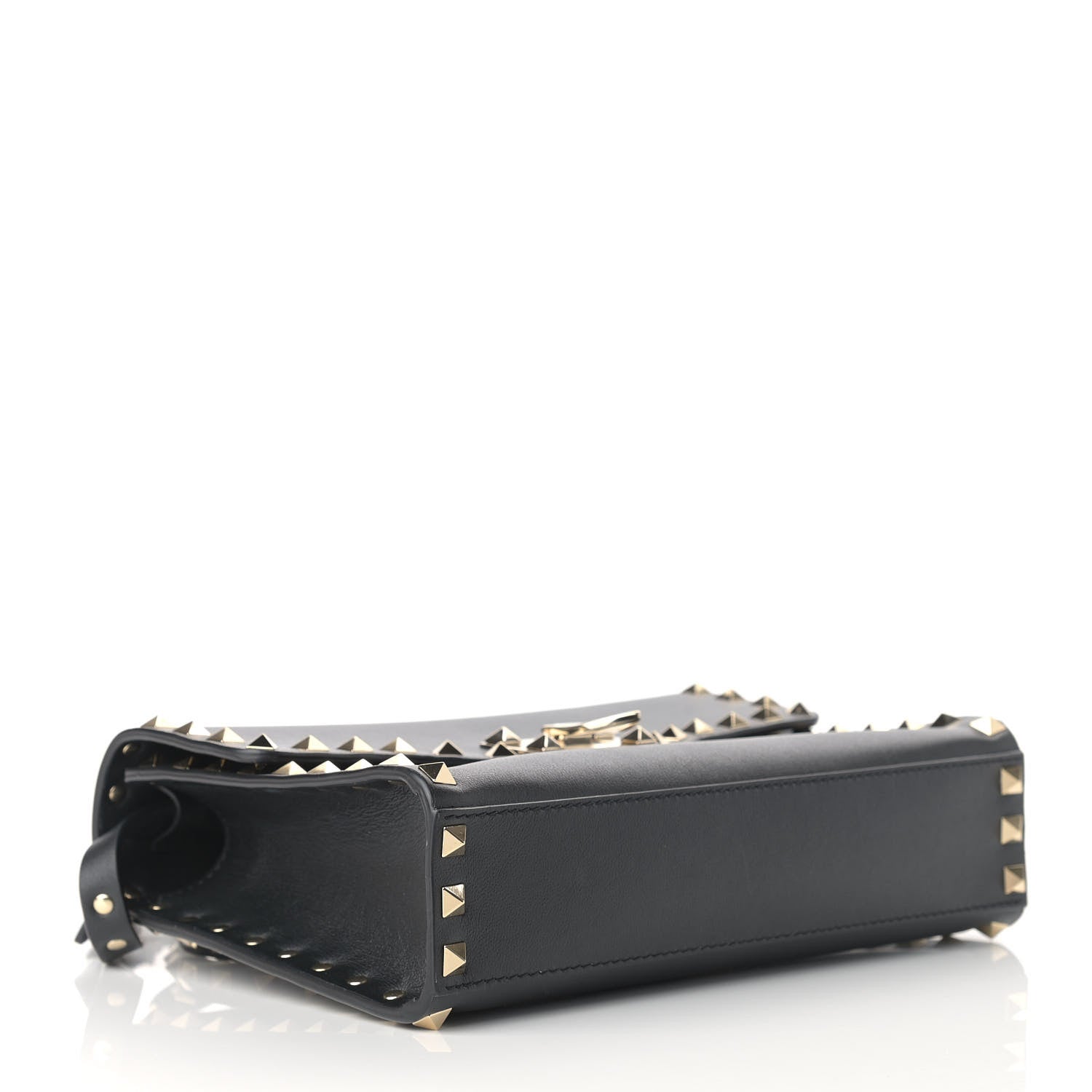 Valentino Garavani Vitello Medium Rockstud Flip Lock Crossbody Bag Black 4 of 8