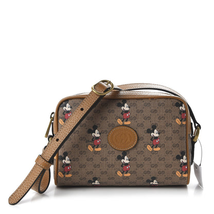 Gucci X DISNEY Mini Vintage GG Supreme Monogram Mickey Mouse Shoulder Bag Beige Vintage Sun Oil 1 of 21