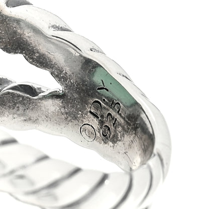 David Yurman Sterling Silver Diamond Green Onyx 14mm Albion Ring 50 5.5 4 of 4