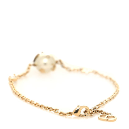 Christian Dior Metal Pearl Logo Bracelet Gold 3 of 5