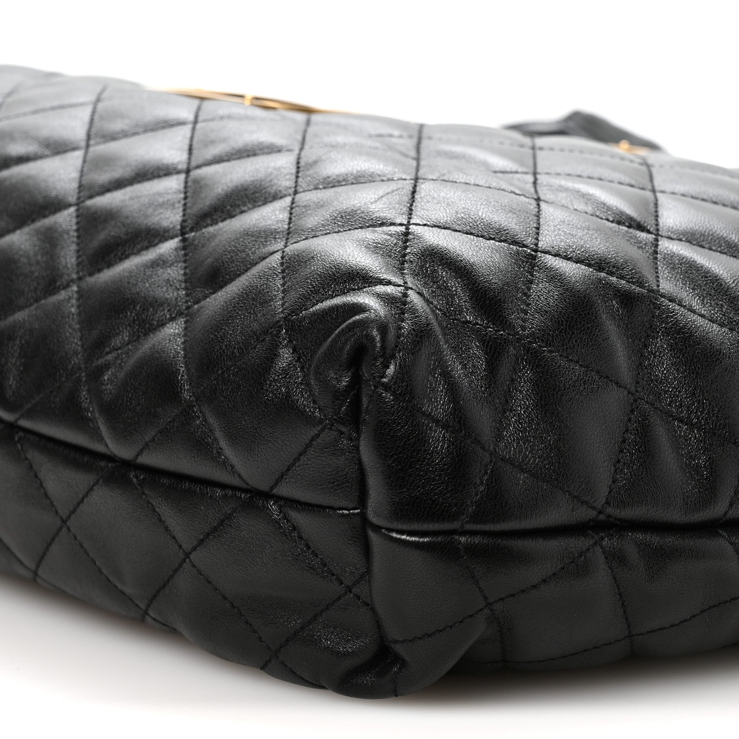 Saint Laurent Lambskin Quilted Maxi Icare Shopping Tote Black 10 of 11