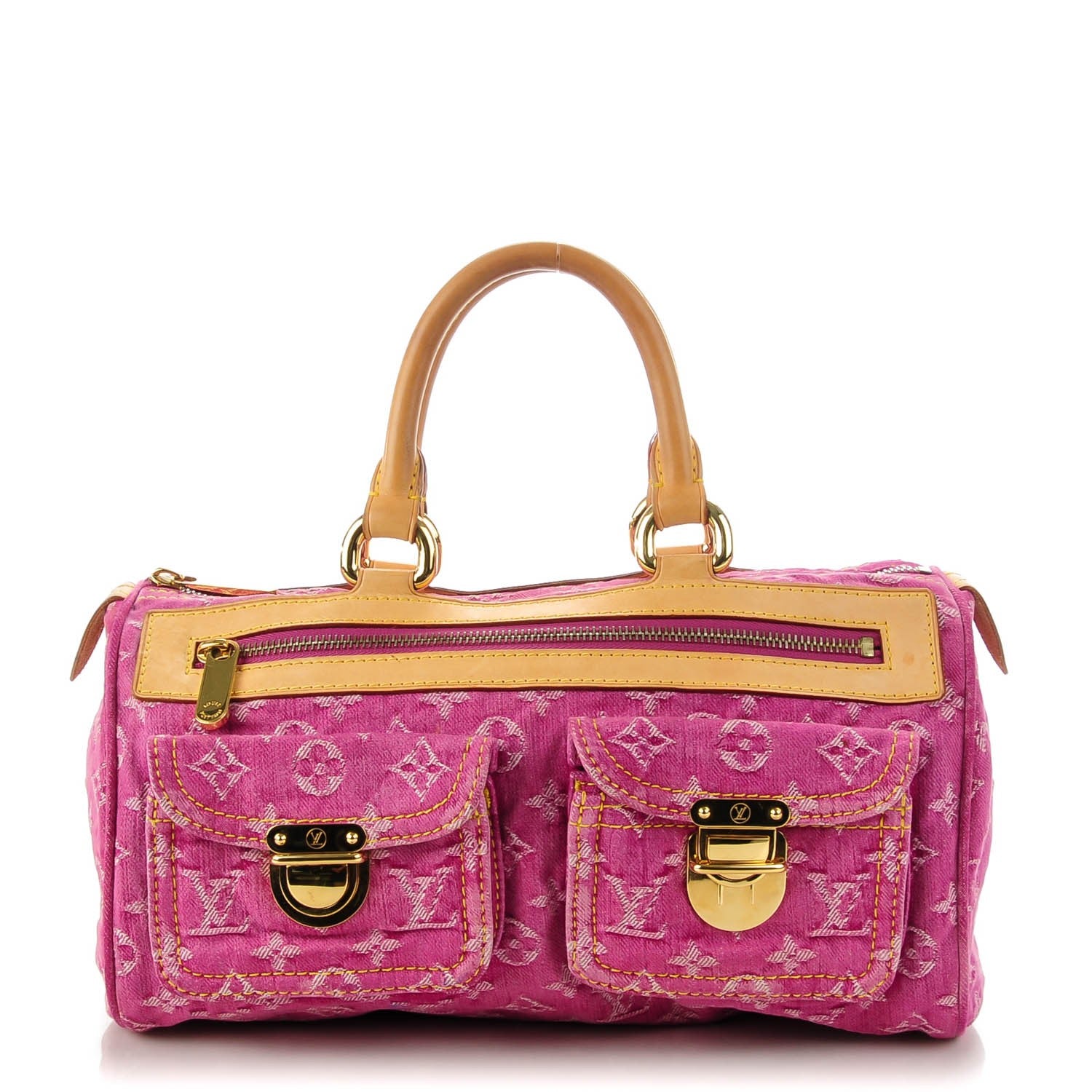 Louis Vuitton Monogram Denim Neo Speedy Fuchsia 1 of 7