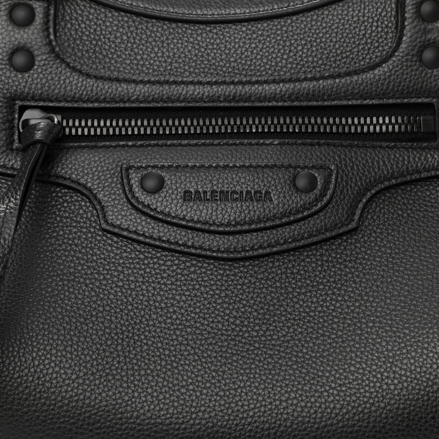 Balenciaga Grained Calfskin Neo Classic Black Hardware Medium City Black 8 of 10