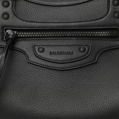 Balenciaga Grained Calfskin Neo Classic Black Hardware Medium City Black 8 of 10